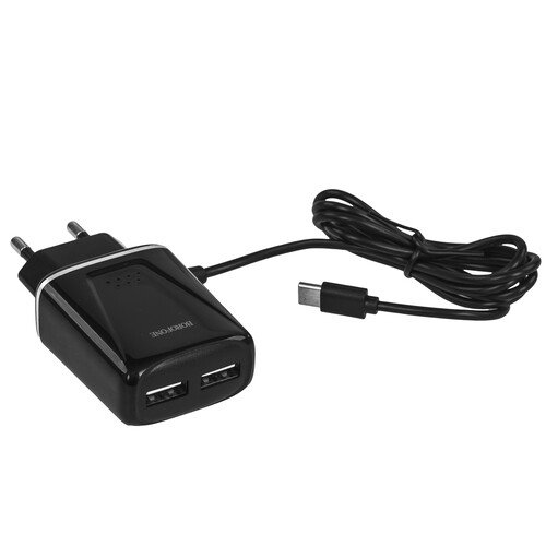 Купить Сетевое зарядное устройство Borofone BA50A Beneficence черный  9244355. Характеристики, отзывы и цены в Донецке