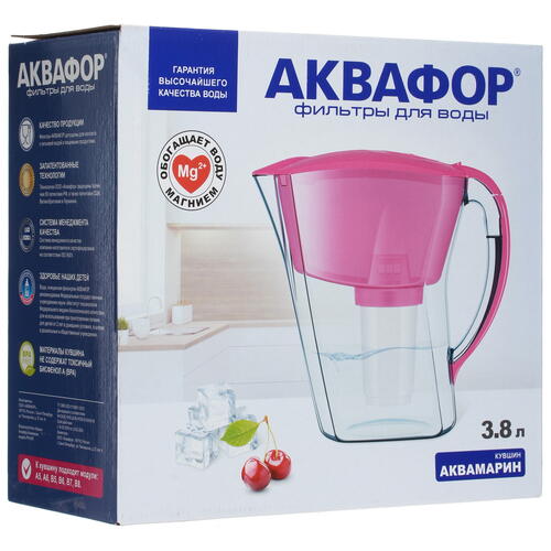 Купить Фильтр-кувшин Аквафор Аквамарин Цикламен  1353136. Характеристики, отзывы и цены в Донецке