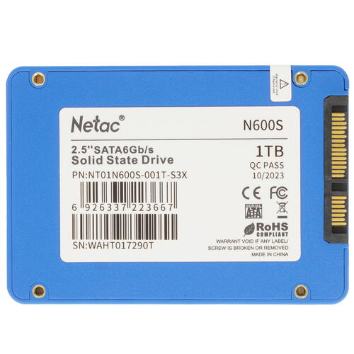 Купить 1024 ГБ 2.5" SATA накопитель Netac N600S [NT01N600S-001T-S3X]  9904856. Характеристики, отзывы и цены в Донецке