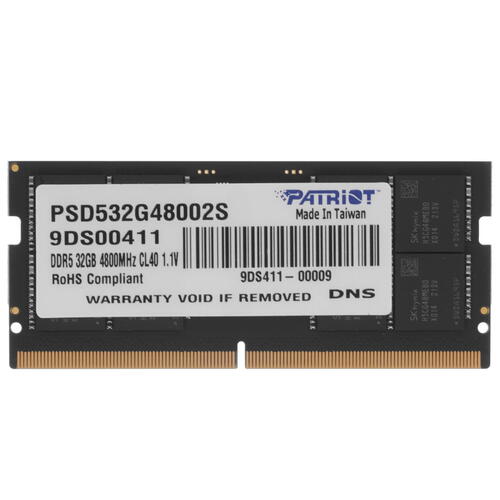 Купить Оперативная память SODIMM Patriot Signature Line [PSD532G48002S] 32 ГБ  5048346. Характеристики, отзывы и цены в Донецке