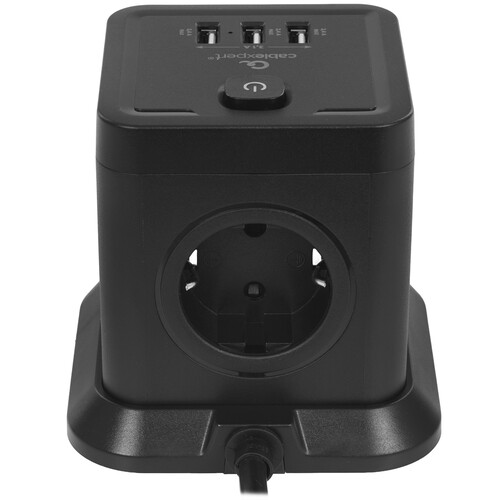 Купить Сетевой фильтр Cablexpert TWR-4-U3-B-3 черный  9176871. Характеристики, отзывы и цены в Донецке