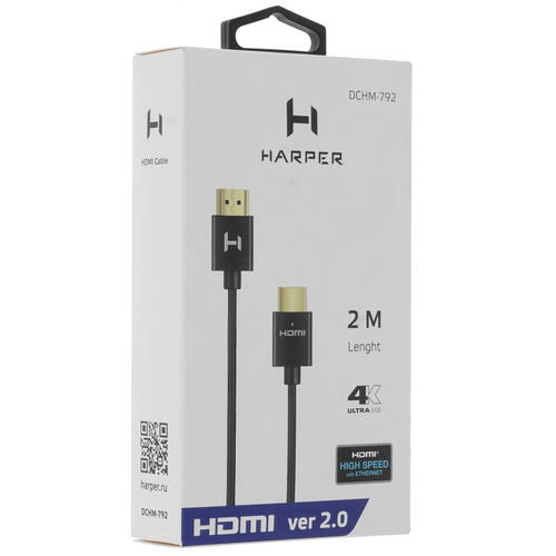 Купить Кабель  Harper HDMI - HDMI, 2 м  4882019. Характеристики, отзывы и цены в Донецке