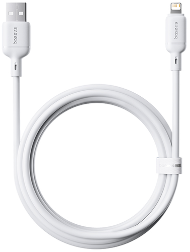 Купить Кабель круглый Baseus Lightning 8-pin - USB 2.0 Type-A белый 2 м  5627478. Характеристики, отзывы и цены в Донецке
