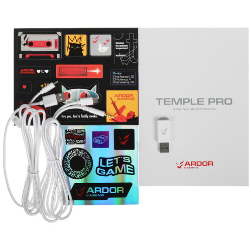 Купить Беспроводные/проводные наушники ARDOR GAMING Temple PRO белый 2024  9082034. Характеристики, отзывы и цены в Донецке