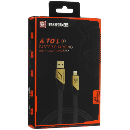 Купить Кабель плоский Transformers Lightning 8-pin - USB 2.0 Type-A желтый 1.5 м  9294342. Характеристики, отзывы и цены в Донецке