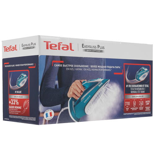 Купить Утюг Tefal Easygliss Plus FV5772E0 бирюзовый  9983009. Характеристики, отзывы и цены в Донецке