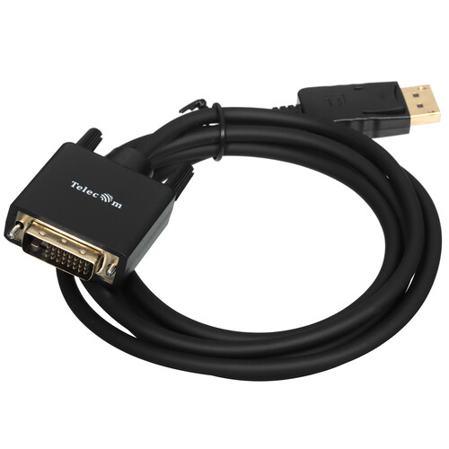 Купить Кабель однонаправленный Telecom DisplayPort - DVI-D, 1.8 м  5471624. Характеристики, отзывы и цены в Донецке