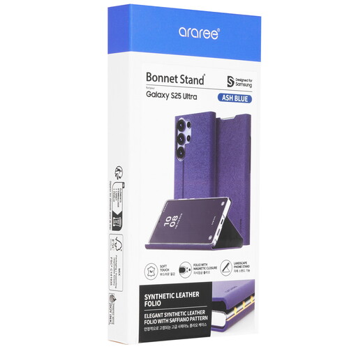 Купить Чехол-книжка  Araree Bonnet Stand для Samsung Galaxy S25 Ultra синий  5617358. Характеристики, отзывы и цены в Донецке