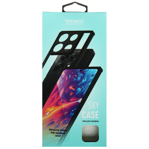 Купить Накладка  BoraSCO Sky Case для Samsung Galaxy A36 зеленый/прозрачный  5615182. Характеристики, отзывы и цены в Донецке