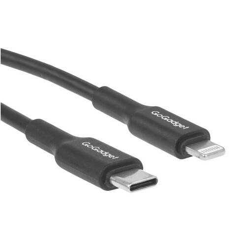 Купить Кабель круглый GoGadget Lightning 8-pin - USB Type-C черный 1.2 м  9206829. Характеристики, отзывы и цены в Донецке