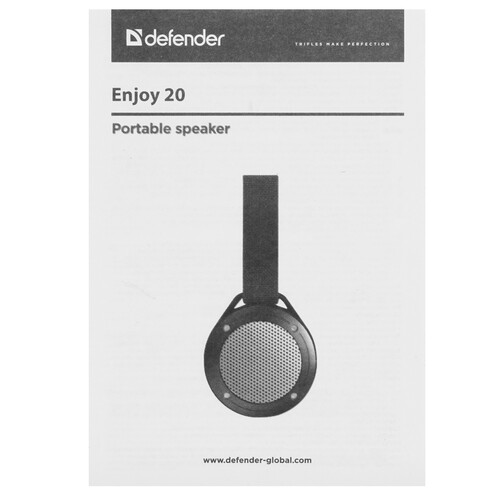 Купить Портативная колонка Defender Enjoy 20, черный  9232551. Характеристики, отзывы и цены в Донецке