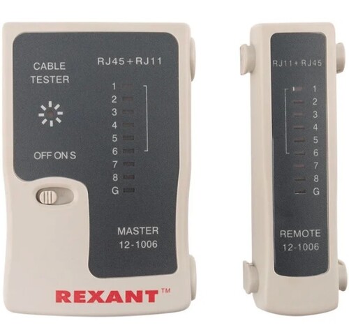 Купить Кабельный тестер Rexant 12-1006  5301934. Характеристики, отзывы и цены в Донецке
