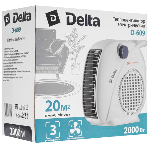 Купить Тепловентилятор DELTA D-609  9297591. Характеристики, отзывы и цены в Донецке