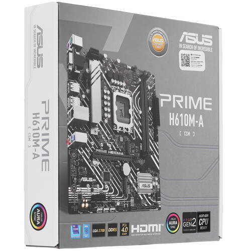 Купить Материнская плата ASUS PRIME H610M-A-CSM  5449154. Характеристики, отзывы и цены в Донецке