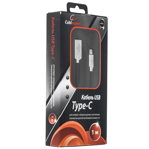 Купить Кабель круглый Cablexpert USB Type-C - USB 2.0 Type-A черный 1 м  5485412. Характеристики, отзывы и цены в Донецке