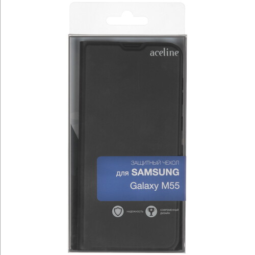 Купить Чехол-книжка  Aceline Kors для Samsung Galaxy M55 черный  5620323. Характеристики, отзывы и цены в Донецке
