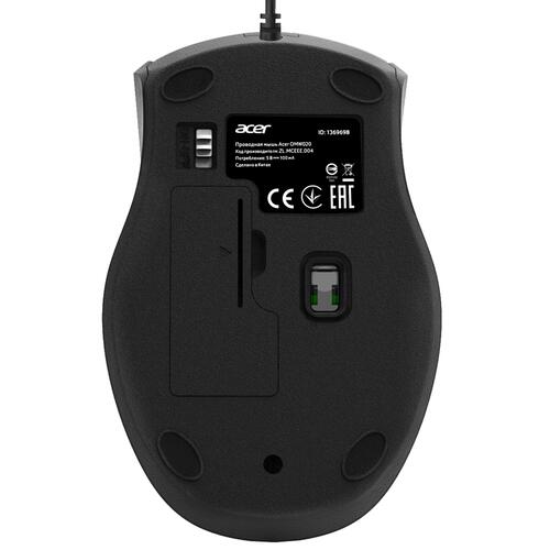 Купить Мышь проводная Acer OMW020  черный  4707617. Характеристики, отзывы и цены в Донецке