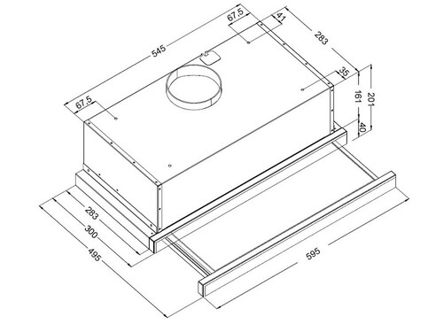 Купить Вытяжка телескопическая Korting KHP 6512 N черный/черный  9976843. Характеристики, отзывы и цены в Донецке