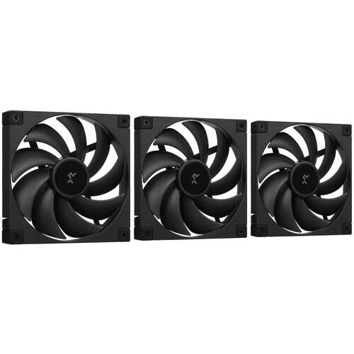Купить Комплект вентиляторов DEEPCOOL FD14 [R-FD14-BKNPN3-G] черный  5496118. Характеристики, отзывы и цены в Донецке