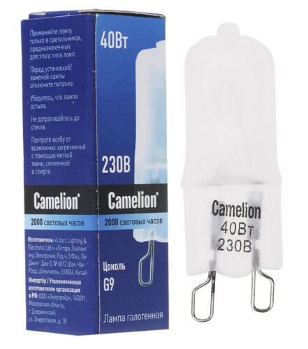 Купить Лампа галогенная Camelion G9/40W/220V  1109802. Характеристики, отзывы и цены в Донецке