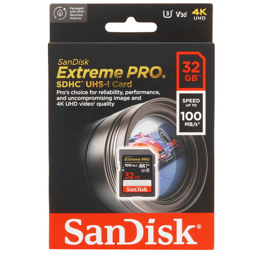 Купить Карта памяти SanDisk Extreme Pro SDHC 32 ГБ [SDSDXXO-032G-GN4IN]  5464070. Характеристики, отзывы и цены в Донецке