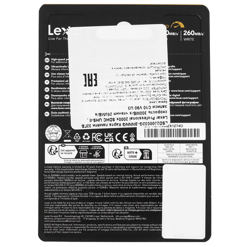 Купить Карта памяти Lexar SDHC 32 ГБ [LSD2000032G-BNNNG]  5456354. Характеристики, отзывы и цены в Донецке