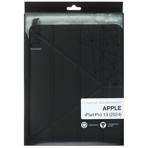 Купить Чехол-книжка Aceline Origami для Apple iPad Pro 13" (M4) черный  9082300. Характеристики, отзывы и цены в Донецке