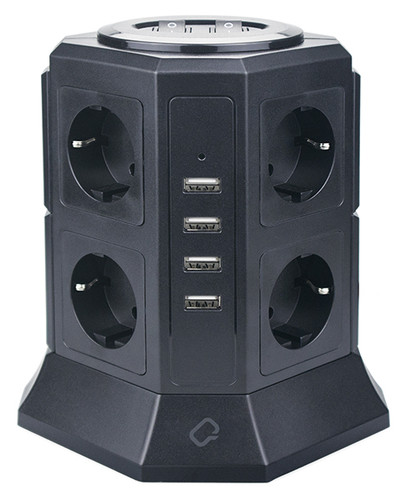 Купить Сетевой фильтр QUMO Power Tower Pro черный  1639069. Характеристики, отзывы и цены в Донецке