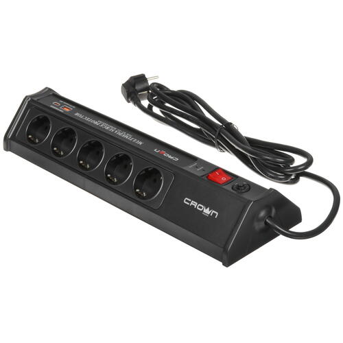 Купить Сетевой фильтр Crown CMPS-11 черный  9081568. Характеристики, отзывы и цены в Донецке