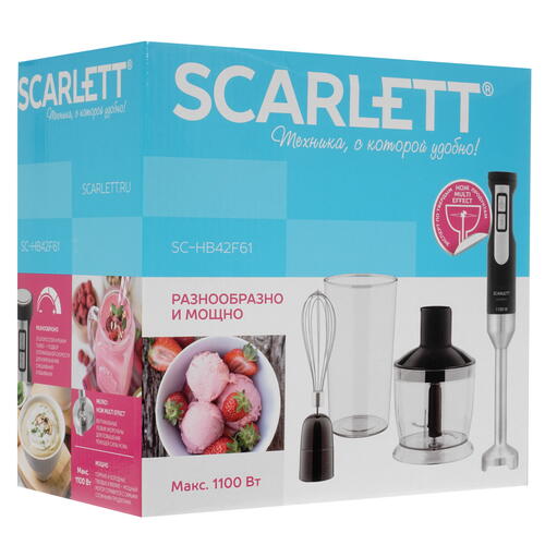 Купить Блендер погружной Scarlett SC-HB42F61 черный  5348821. Характеристики, отзывы и цены в Донецке