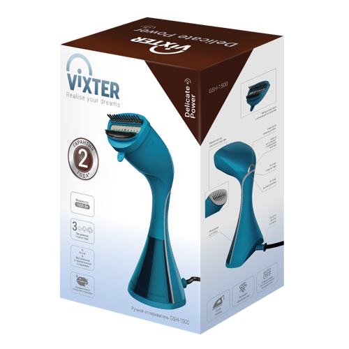 Купить Отпариватель VIXTER GSH-1500 голубой  9050845. Характеристики, отзывы и цены в Донецке