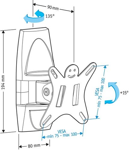 Купить Кронштейн для ТВ Holder LCDS-5003 черный  0123687. Характеристики, отзывы и цены в Донецке