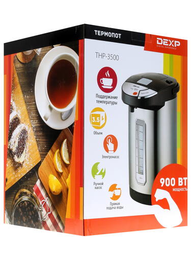 Купить Термопот DEXP THP-3500 серебристый  1109895. Характеристики, отзывы и цены в Донецке