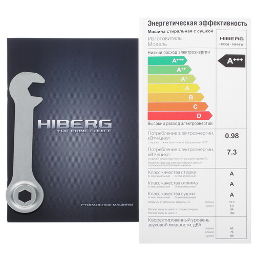 Купить Стирально-сушильная машина HIBERG i-DDQ8 - 10614 W белый  9238391. Характеристики, отзывы и цены в Донецке