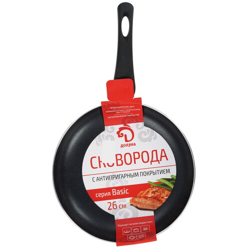 Купить Сковорода Доляна Basic 7004473  9188042. Характеристики, отзывы и цены в Донецке