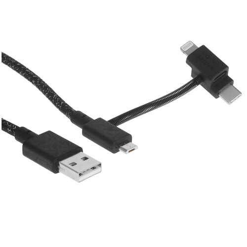 Купить Кабель круглый Native Union Lightning 8-pin MFI, micro USB, USB Type-C - USB 2.0 Type-A черный 2 м  5466064. Характеристики, отзывы и цены в Донецке