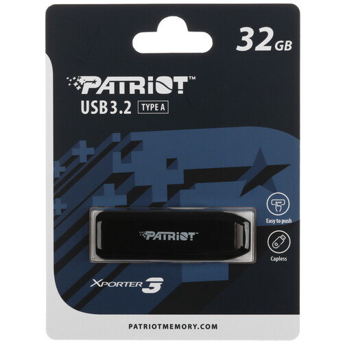 Купить Память USB Flash 32 ГБ Patriot Xporter 3 [PSF32GX3B3U]  5453016. Характеристики, отзывы и цены в Донецке