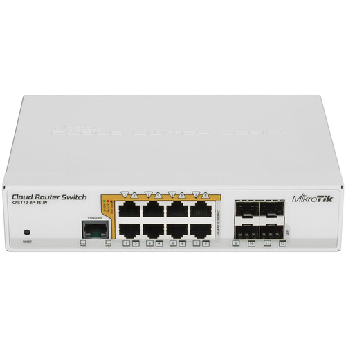 Купить Коммутатор MikroTik CRS112-8P-4S-IN  5444384. Характеристики, отзывы и цены в Донецке