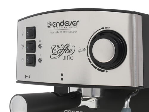 Купить Кофеварка рожковая Endever Costa-1060 серебристый  8108385. Характеристики, отзывы и цены в Донецке