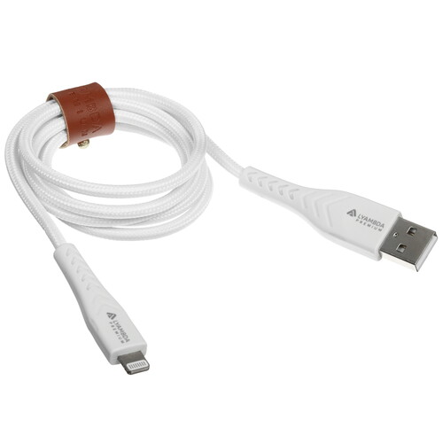 Купить Кабель круглый Lyambda Lightning 8-pin MFI - USB 2.0 Type-A белый 1 м  5497282. Характеристики, отзывы и цены в Донецке