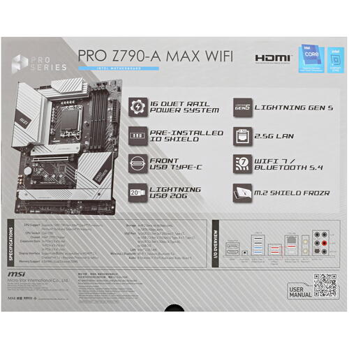 Купить Материнская плата MSI PRO Z790-A MAX WIFI  5432701. Характеристики, отзывы и цены в Донецке