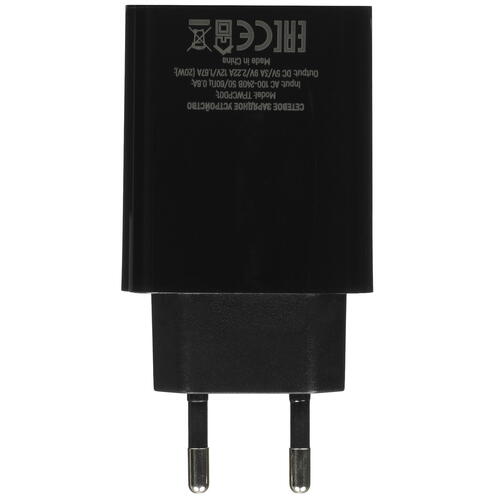 Купить Сетевое зарядное устройство TFN RAPID Type-C PD 20W черный  5367358. Характеристики, отзывы и цены в Донецке