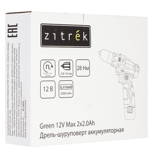 Купить Дрель-шуруповерт Zitrek Green 12V Max  5600451. Характеристики, отзывы и цены в Донецке