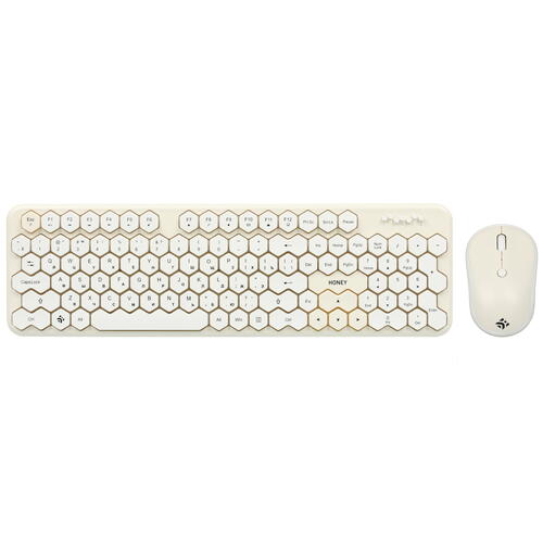 Купить Клавиатура+мышь беспроводная   DEXP Honey бежевый  5410030. Характеристики, отзывы и цены в Донецке