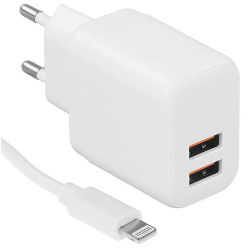 Купить Сетевое зарядное устройство BoraSCO 52578 белый  9229719. Характеристики, отзывы и цены в Донецке