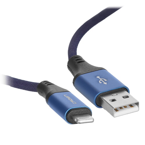 Купить Кабель круглый Crown Lightning 8-pin - USB 2.0 Type-A синий 1 м  5479778. Характеристики, отзывы и цены в Донецке