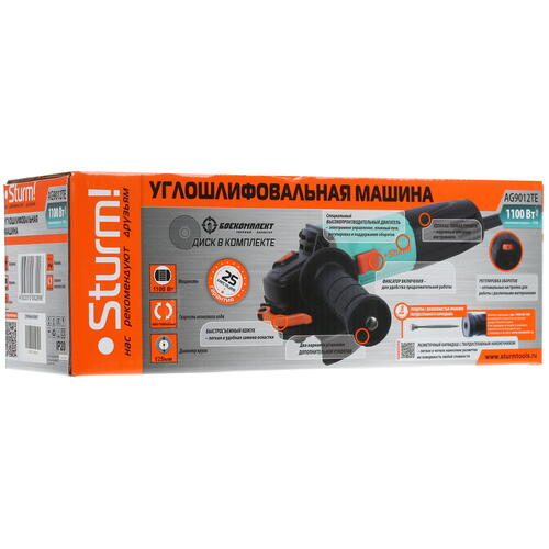 Купить Углошлифовальная машина (УШМ) Sturm! AG9012TE  1291293. Характеристики, отзывы и цены в Донецке