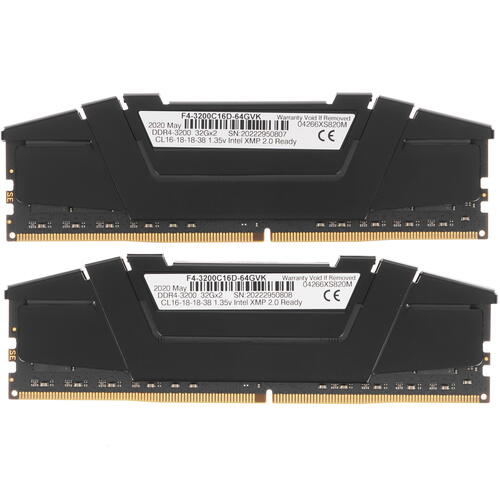 Купить Оперативная память G.Skill Ripjaws V [F4-3200C16D-64GVK] 64 ГБ  1651704. Характеристики, отзывы и цены в Донецке
