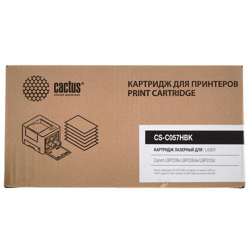 Купить Картридж лазерный Cactus CS-C057HBK черный  5350027. Характеристики, отзывы и цены в Донецке