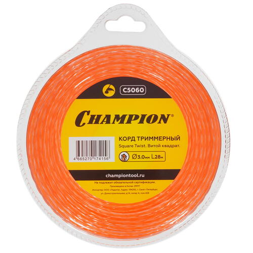 Купить Леска для триммеров Champion Square Twist DUO C5060  1215858. Характеристики, отзывы и цены в Донецке